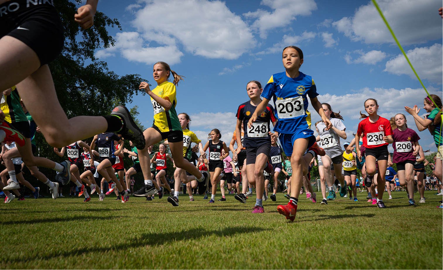 Primary girls cross country running race