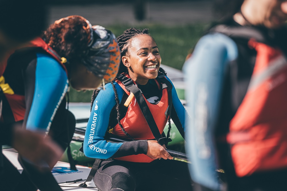 Young people canoeing in Pembrokeshire