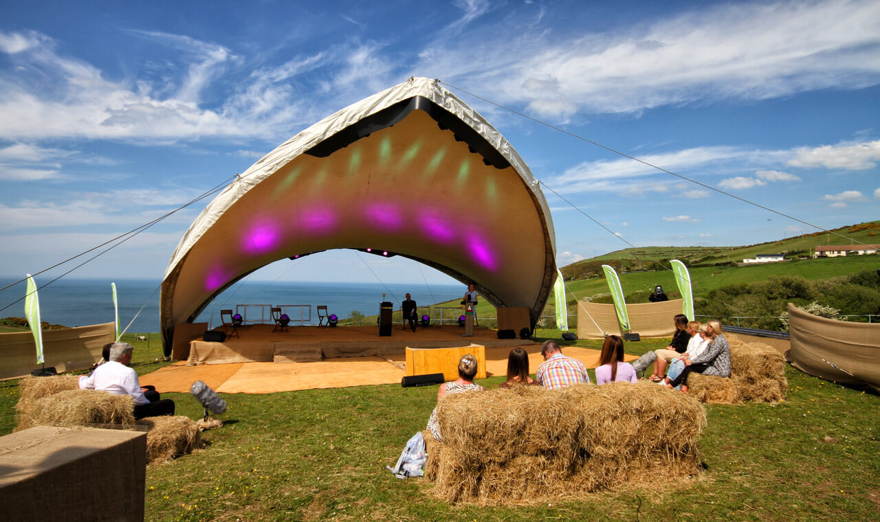 Ceremonies were held in an outdoor pavillion